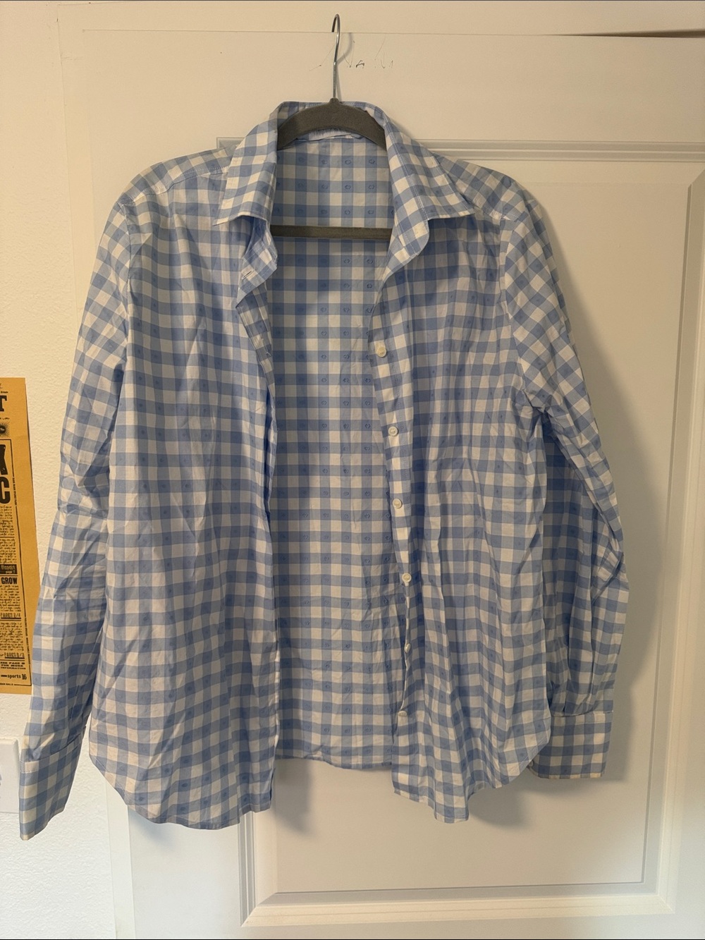 Hill House Light Blue and White Gingham Button-Down Shirt